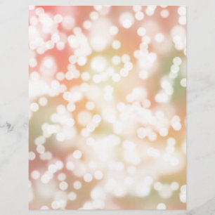 Letterhead, pale pink bokeh sparkle lights