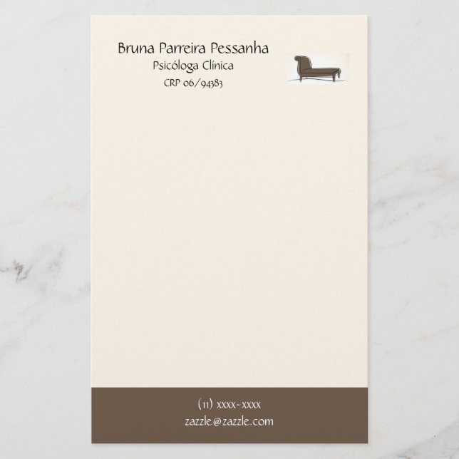 Letterhead paper Psychoanalytic Diva (Front)