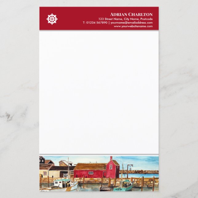 Letterhead Rockport Harbour Massachusetts (Front)