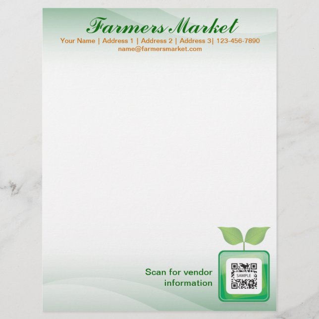 Letterhead Template Farmer's Market (Front)