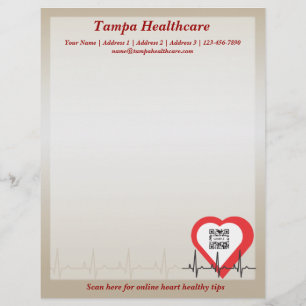Letterhead Template Heart Health