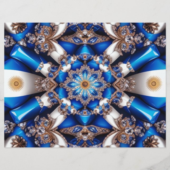 Letterhead with Argentinian Colours Design (Front)