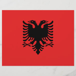 Letterhead with Flag of Albania
