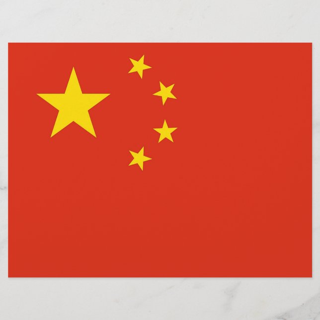Letterhead with Flag of China (Front)