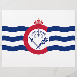 Letterhead with Flag of Cincinnati, Ohio