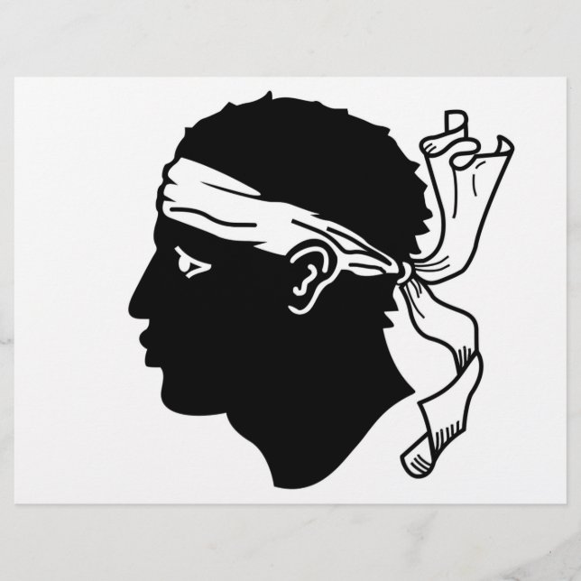 Letterhead with Flag of Corsica, France (Front)