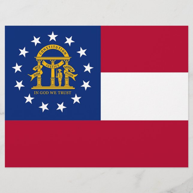 Letterhead with Flag of Georgia, USA (Front)