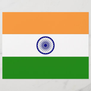 Letterhead with Flag of India