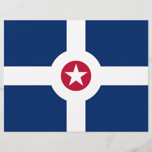 Letterhead with Flag of Indianapolis, USA