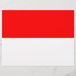 Letterhead with Flag of Indonesia