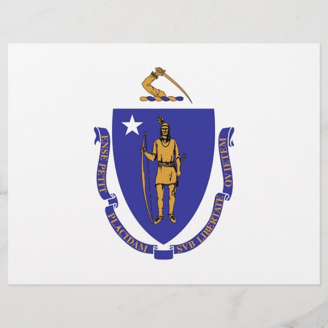 Letterhead with Flag of Massachusetts, USA (Front)