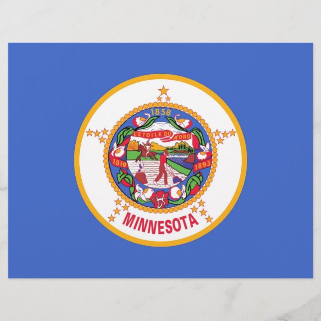 Letterhead with Flag of Minnesota, USA (Front)