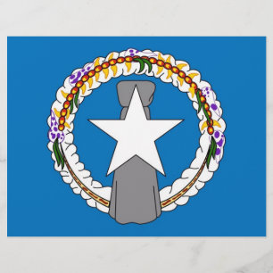 Letterhead with Flag of Northern Mariana Islands