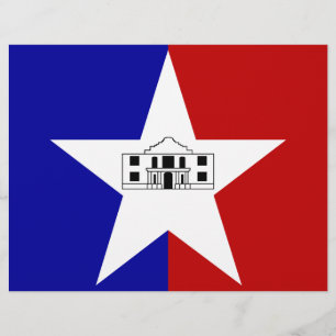 Letterhead with Flag of San Antonio, USA