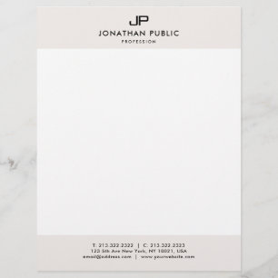 Letterheads Monogram Simple Template Modern Custom Letterhead