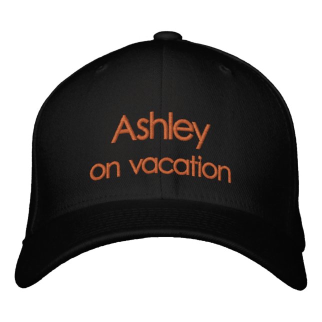 Lettering Ashley on vacation Embroidered Hat (Front)