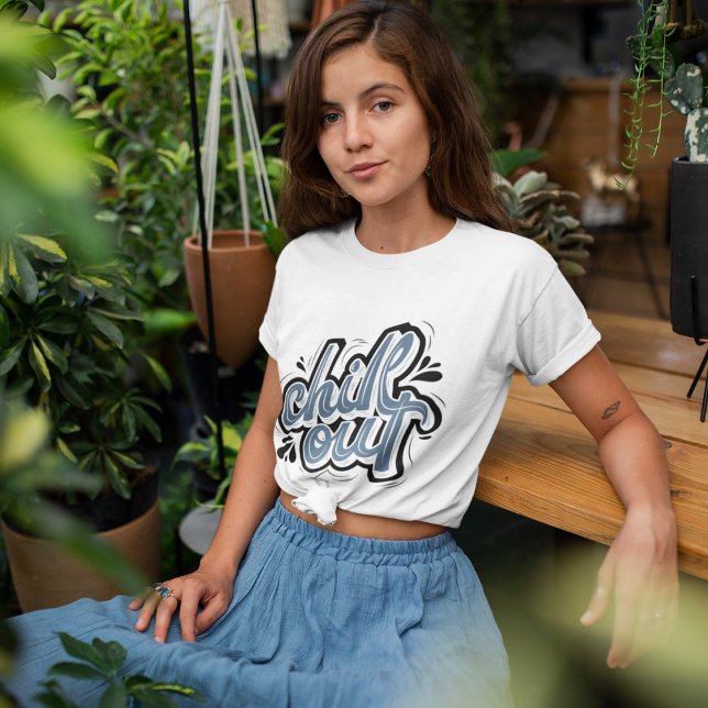 Lettering Chill out Cool text l inspirational T-Shirt (Creator Uploaded)