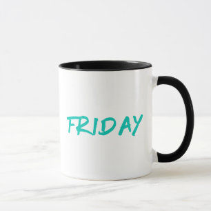 Lettering Design Friday in Turquoise Mug