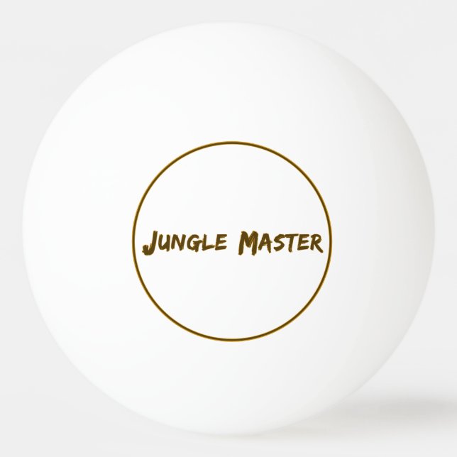 Lettering Design Jungle Master Ping Pong Ball (Front)
