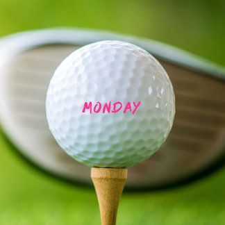 Lettering Design ‘Monday’ in Pink Golf Balls