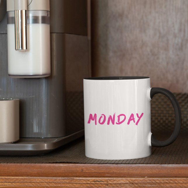 Lettering Design ‘Monday’ in Pink Mug (Creator Uploaded)