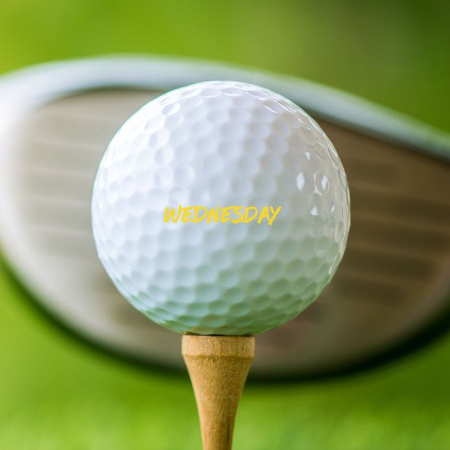 Lettering Design ‘Wednesday’ in Yellow Golf Balls (Creator Uploaded)