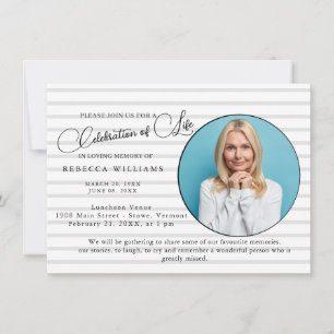 Lettering Minimal Celebration of Life Invitation