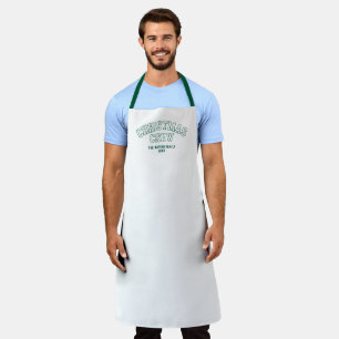 Letterman Christmas Crew Collegiate Family Name Apron