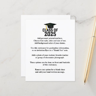 Letterman Class of 2025 Graduation Announcement