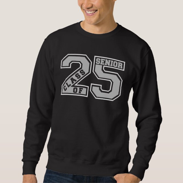 LETTERMAN CLASS OF 2025 SENIOR SWAG  GRAY  SENIOR  SWEATSHIRT (Front)