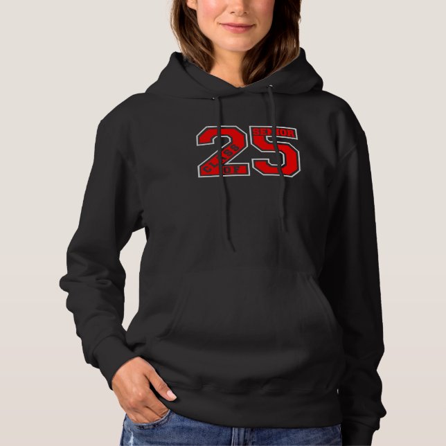 LETTERMAN CLASS OF 2025 SENIOR SWAG  RED  SENIOR C HOODIE (Front)