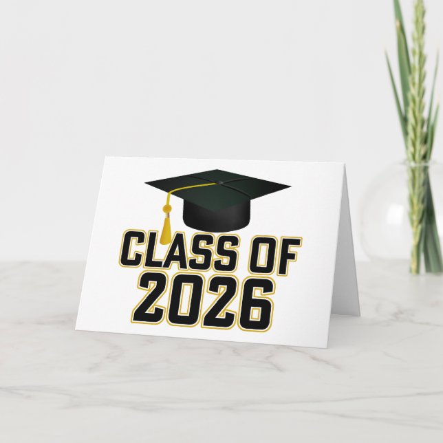 Letterman Class of 2026 Graduation  Card (Front)