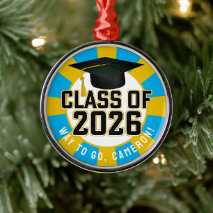 Letterman Class of 2026 Graduation Metal Ornament