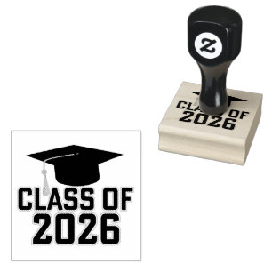 Letterman Class of 2026 Graduation Rubber Stamp