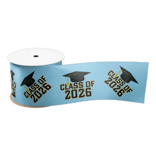 Letterman Class of 2026 Graduation Satin Ribbon