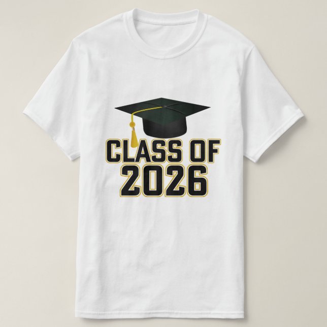 Letterman Class of 2026 Graduation T-Shirt (Design Front)
