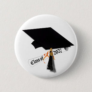 Letterman Class of 2027 Graduation 6 Cm Round Badge