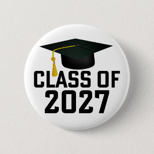 Letterman Class of 2027 Graduation 6 Cm Round Badge