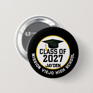 Letterman Class of 2027 Graduation 6 Cm Round Badge