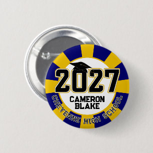 Letterman Class of 2027 Graduation 6 Cm Round Badge