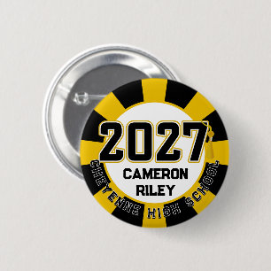 Letterman Class of 2027 Graduation 6 Cm Round Badge