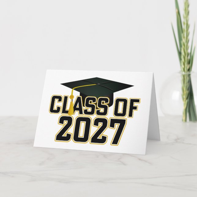 Letterman Class of 2027 Graduation Card (Front)