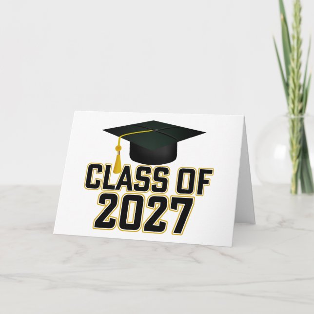 Letterman Class of 2027 Graduation Card (Front)