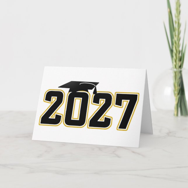 Letterman Class of 2027 Graduation Card (Front)