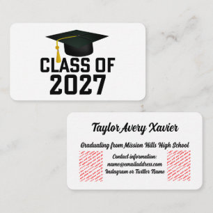 Letterman Class of 2027 Graduation Enclosure Card