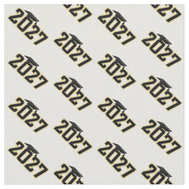 Letterman Class of 2027 Graduation Fabric (Close Up)
