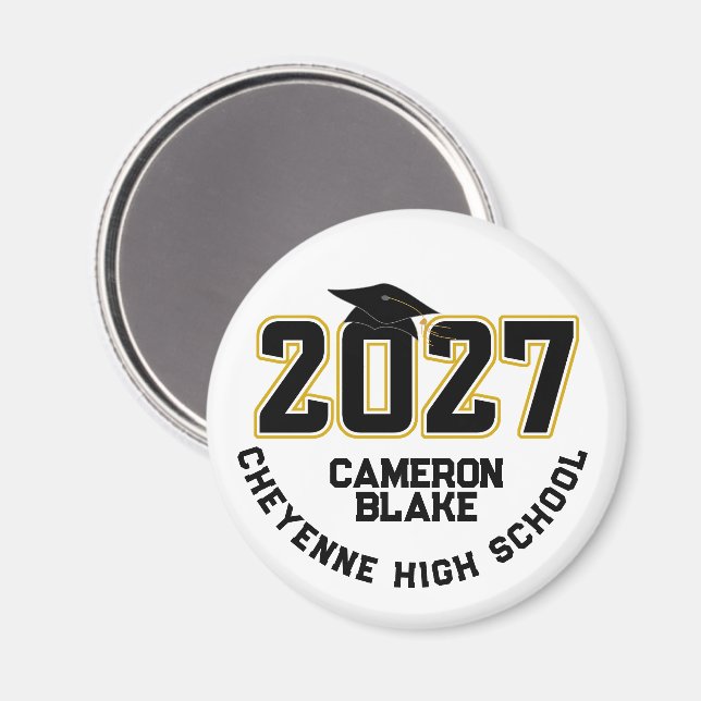 Letterman Class of 2027 Graduation Magnet (Front/Back)