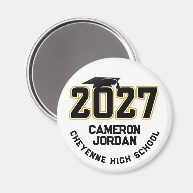 Letterman Class of 2027 Graduation Magnet (Front/Back)