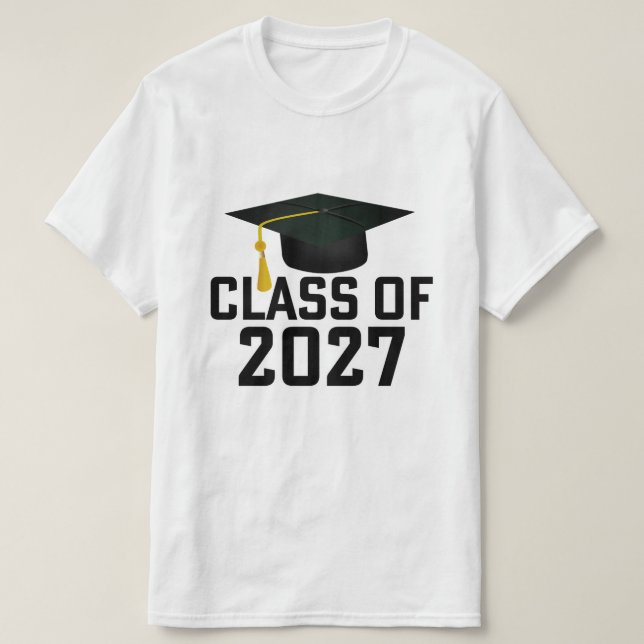 Letterman Class of 2027 Graduation T-Shirt (Design Front)