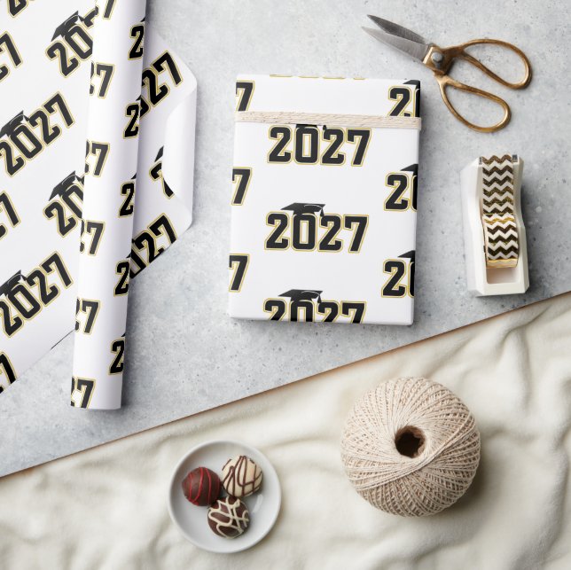 Letterman Class of 2027 Graduation Wrapping Paper (Crafts)